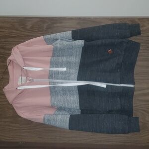 Women's Pink & Gray zip-up Hooded Jacket